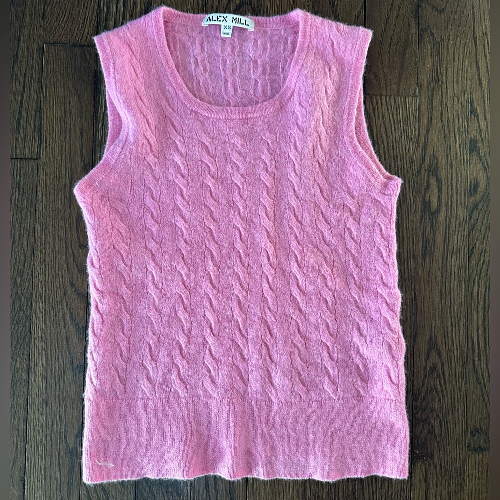 Pink Alex Mill knit sweater vest size XS